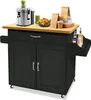 A kitchen cart with various items on its surface and shelves. Náhled obrázku produktu