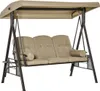 Outsunny 3-Sitzer Hollywoodschaukel mit Sonnendach Kissen Produktbild-Vorschau 10