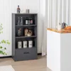 Libreria COSTWAY 120 cm con cassetti, scaffale in legno a 4 Anteprima dell’immagine prodotto 8