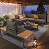 Flieks Gartenlounge-Set Gartenmöbel-Set 5 tlg., Gartensofa Produktbild-Vorschau 3