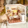 ROBOTIME Rolife DIY House: Wohnzimmer mit LED-Beleuchtung Produktbild-Vorschau 16