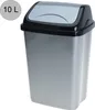 A gray trash can with a black lid and a circular label indicating '10 L'. Podgląd zdjęcia produktu