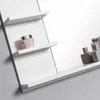 Badspiegel mit Ablagen, Weiß Badezimmer Spiegel, Produktbild-Vorschau 4