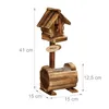 Relaxdays Deko Vogelhaus mit Blumentopf, Tannenholz, Produktbild-Vorschau 4