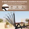 Lot de 4 chaises de jardin à dossier haut COSTWAY, chaises Voir les images du produit 5