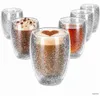 6 bicchieri termici in vetro, capacità 270 ml, a doppia Anteprima dell’immagine prodotto 1