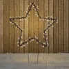 XXL LED Weihnachtsstern Weihnachtsbeleuchtung Gartenstecker warmweiß 140 LED's Anteprima dell’immagine prodotto