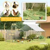 PawHut Hühnerstall Freilaufgehege aus Stahl, 3 x 4 x 1,95 m Produktbild-Vorschau 3