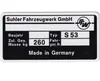 Simson Typenschild - S53 - Suhler Fahrzeugwerk GmbH - 1992 Produktbild-Vorschau 5