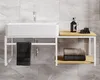 2pcs Lavabo Meubles de salle de bains Ensemble Évier Bois Voir les images du produit 3
