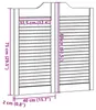 Drzwi wahadłowe naturalny 80 x 40 cm Lite drewno sosnowe Podgląd zdjęcia produktu 10