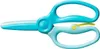 A pair of turquoise and light blue training scissors against a white background. Voir les images du produit