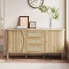STILVORA Sideboard Rattankommode mit Schiebetüren, Produktbild-Vorschau 2
