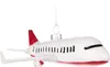 A white and red airplane ornament hanging from a string against a white background. Voir les images du produit
