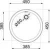 Lavello in acciaio inox Pyramis CR 450 x 450 mm 100034001 Anteprima dell’immagine prodotto 2