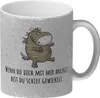 Einhorn-Mumie Glitzer-Kaffeebecher mit Spruch Du bist doch Produktbild-Vorschau 1