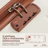 A close-up of a TSA-certified combination lock on a suitcase. Náhľad obrázku produktu