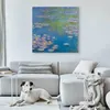 Italienischer Leinwand Leinwandbild - Water lilies in Produktbild-Vorschau 3