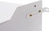 A close-up view of a white metal bracket attached to a white surface, likely part of a washing machine stand. Podgląd zdjęcia produktu