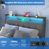 Polsterbett 160x200cm mit Ladefunktion (2AC & USB & Produktbild-Vorschau 3