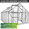 BRAST Gewächshaus Aluminium mit Fundament | 380x250x205cm | Produktbild-Vorschau 9