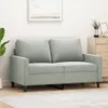 vidaXL Divano a 2 posti in velluto grigio chiaro 120 cm Anteprima dell’immagine prodotto 2