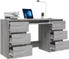 vidaXL Bureau gris Sonoma 140x50x77 cm Bois composite Voir les images du produit 6