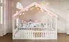 Cama infantil de 90x200 cm con dosel, guirnalda de luces Vista previa de la imagen del producto 10