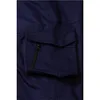 A close-up view of a navy blue cargo pocket with a zipper. Produktbild-Vorschau