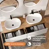 Planetmöbel Doppelwaschtisch ARISA 160 cm in Weiß Geriffelt Produktbild-Vorschau 5