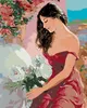Zuty - Malen nach Zahlen - FRAU UND ROSE, 40x50 cm, mit Produktbild-Vorschau 1