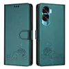 Kožené pouzdro pro Honor 90 Lite, sladká kočka Flip pouzdro Náhled obrázku produktu 2