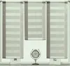 Design Mini Flächenvorhang Set braun beige Schiebevorhang Produktbild-Vorschau 2