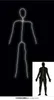 leuchtender Ganzkörperanzug Strichmännchen Kostüm Gr. M/L, Produktbild-Vorschau 3