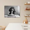 Leinwand Bilder 80x60 cm - Tiere, Komisch - Pudel, Produktbild-Vorschau 2