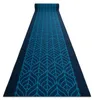 TAPIS DE COULOIR ANTIDÉRAPANT PIÓRA plumes bleu foncé 80cm Voir les images du produit 1