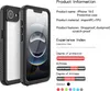 A product image displaying an iPhone case with accompanying product information and feature highlights. Produktbild-Vorschau