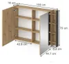 Badspiegelschrank Vicco Edelin Anthrazit/Artisan 100 x 75 Produktbild-Vorschau 2