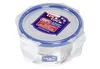 A round LocknLock food storage container with a blue lid, shown from a slightly elevated angle against a white background. Voir les images du produit