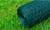 vidaXL Maschendraht Stahl Hexagon 1x25 m Dunkelgrün Produktbild-Vorschau 5