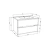 Badmöbel Set 80cm, 3-teilig, Holzopitk weiß und Mattgrau | Produktbild-Vorschau 6