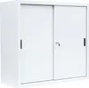 Schiebetürenschrank Aktenschrank Sideboard aus Stahl Weiß Produktbild-Vorschau 1