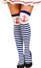 Calze di Carnevale stile marinaio Blu Bianco Anchor 40s Anteprima dell’immagine prodotto 2