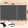 Jopassy Paravent auf Rollen 3 teilig Anthrazit 263x181 cm Produktbild-Vorschau 2