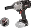 A cordless impact wrench with a socket attached, shown with a separate inset image of a battery and charger. Produktbild-Vorschau