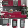 Küchenglasschrank Vicco Fame-Line Bordeaux Hochglanz 40 cm, Produktbild-Vorschau 2