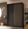 AX LIVING Armoire portes placard coulissantes Cabinio noir Voir les images du produit 2