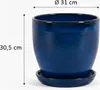 Blumentopf Pflanzgefäß Modell "EggPot" 31cm Keramik Royal Produktbild-Vorschau 2