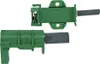 Two green plastic motor brushes with graphite inserts are shown against a white background. Produktbild-Vorschau