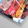 Wanduhr - Quadrat - Glasuhr - Gitarre Musik Instrument Produktbild-Vorschau 5